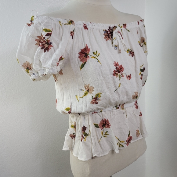 MOA MOA PARISIAN PETITE OFF SHOULDER TOP IN FLORAL PRINT - Picture 7 of 14